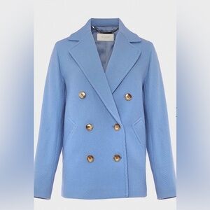 Hobbs Bette sky blue wool blend coat NWT